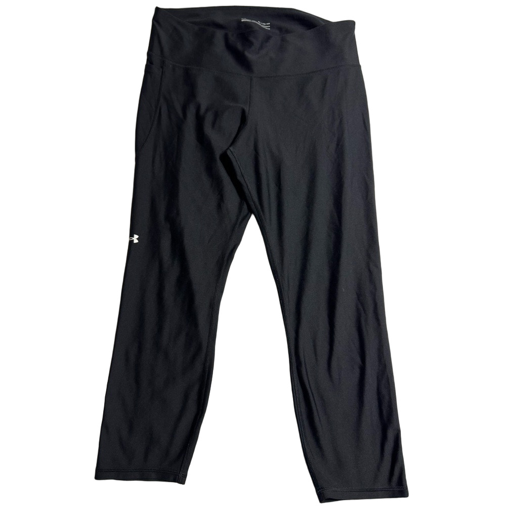 Under Armour Lady XL Capris Black Workout Pants Leggings